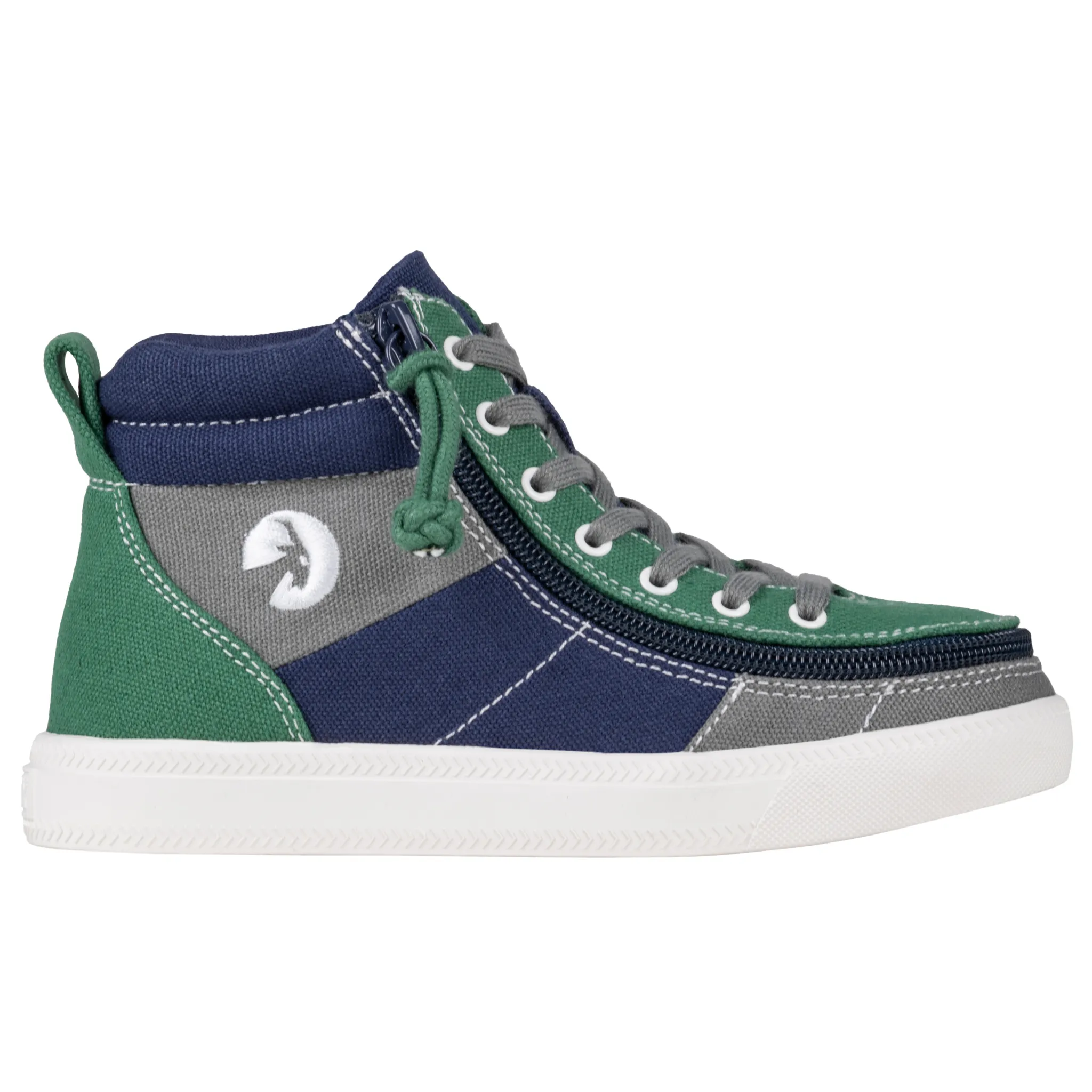 Billy Footwear (Kids)  - Street High Top Earth Colour Block Canvas Shoes