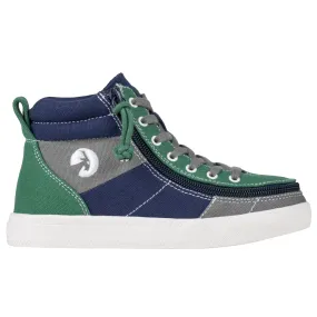 Billy Footwear (Kids)  - Street High Top Earth Colour Block Canvas Shoes