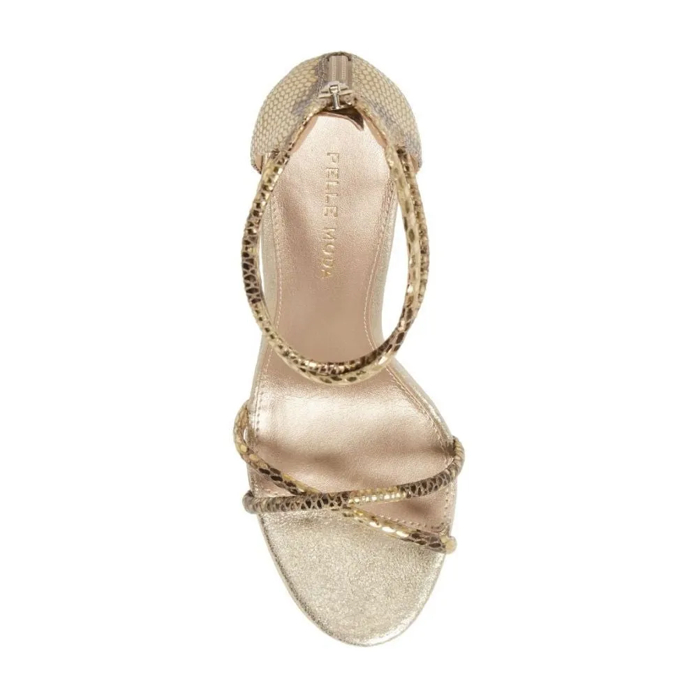 Cruz Snake Gold Multi Leather Pelle Moda Sandals