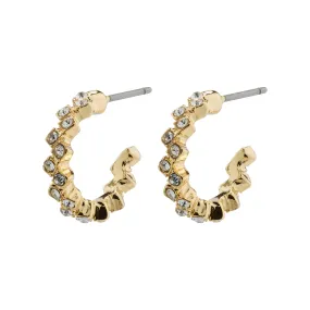 ESTER crystal hoop earrings gold-plated