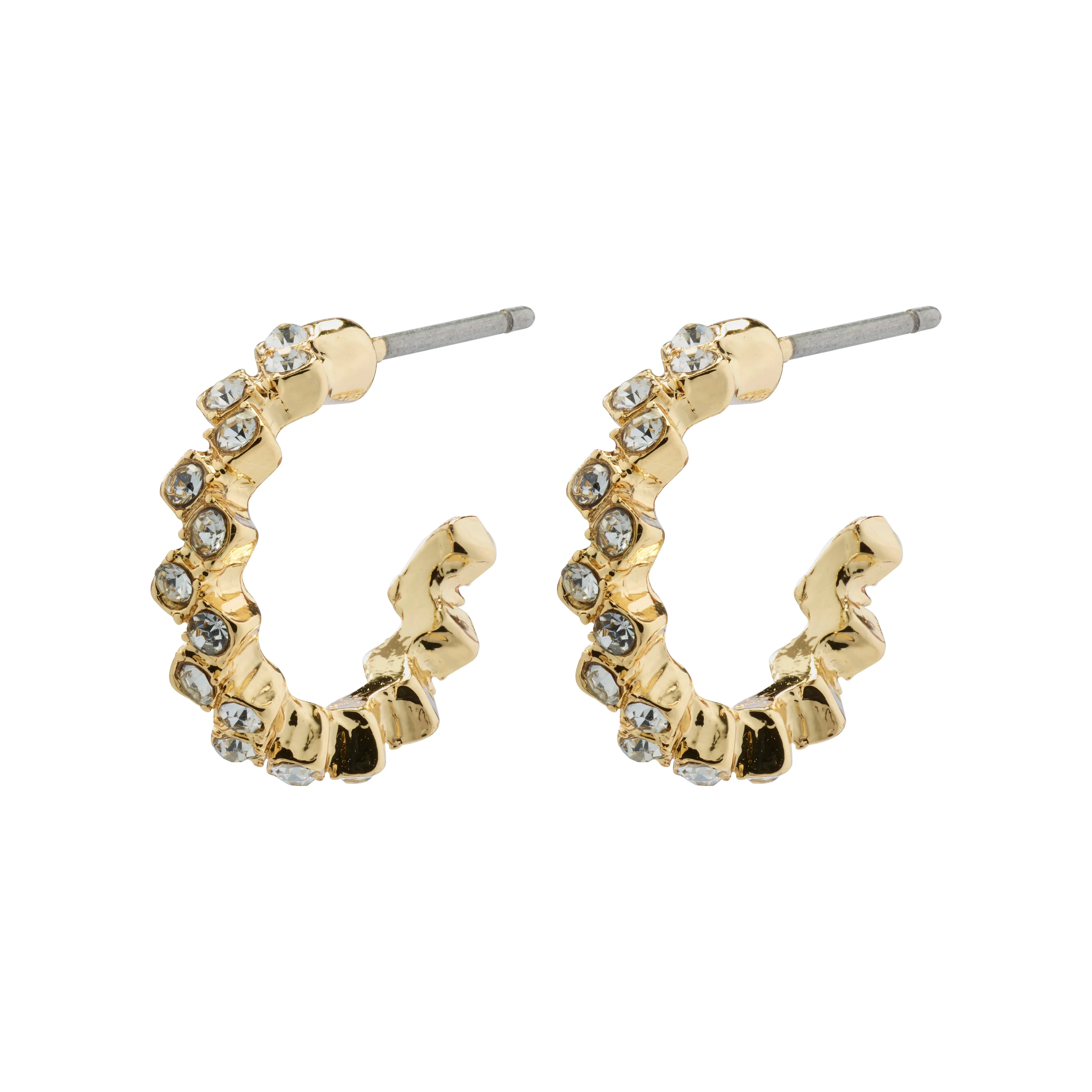 ESTER crystal hoop earrings gold-plated