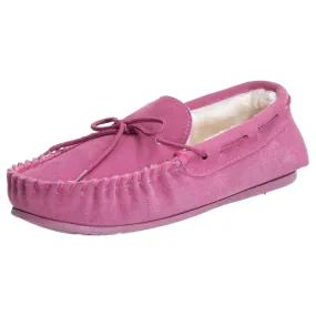 Hush Puppies Allie Pink Ladies Suede Slippers