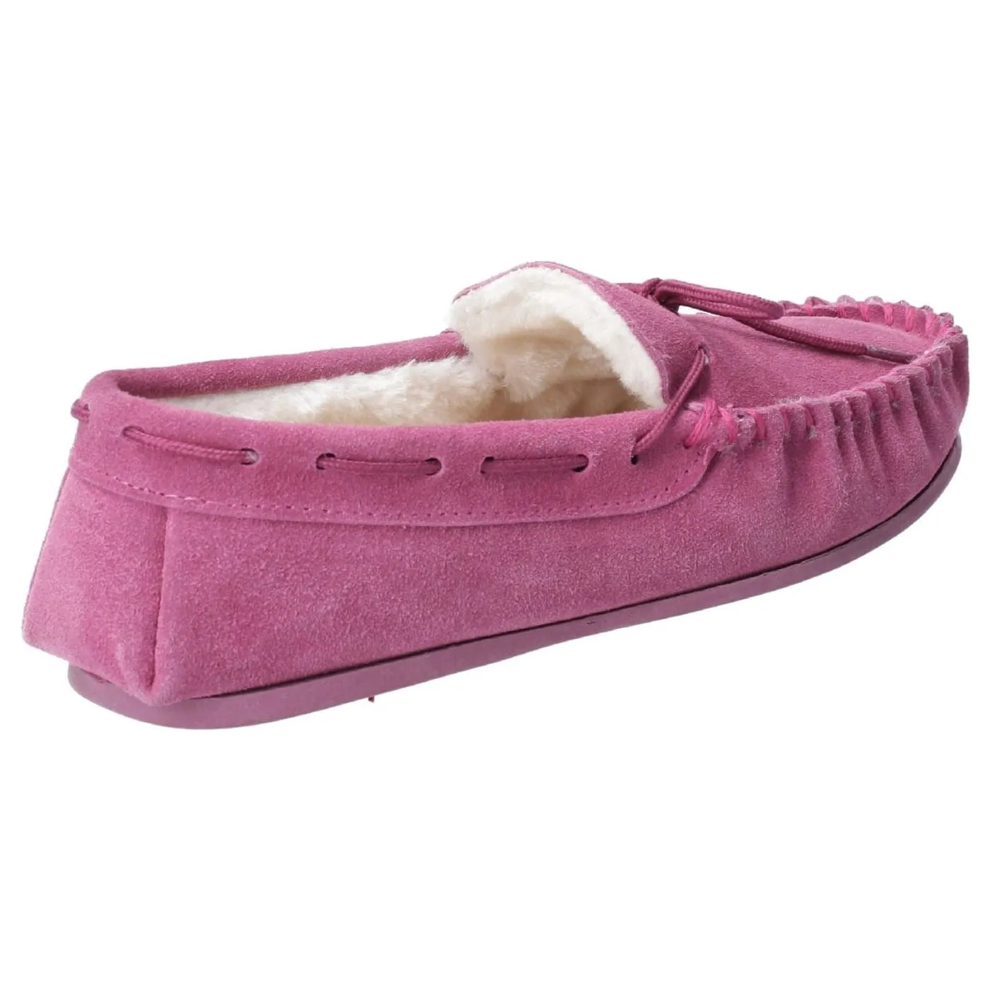 Hush Puppies Allie Pink Ladies Suede Slippers