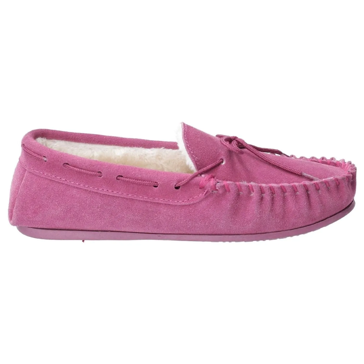 Hush Puppies Allie Pink Ladies Suede Slippers