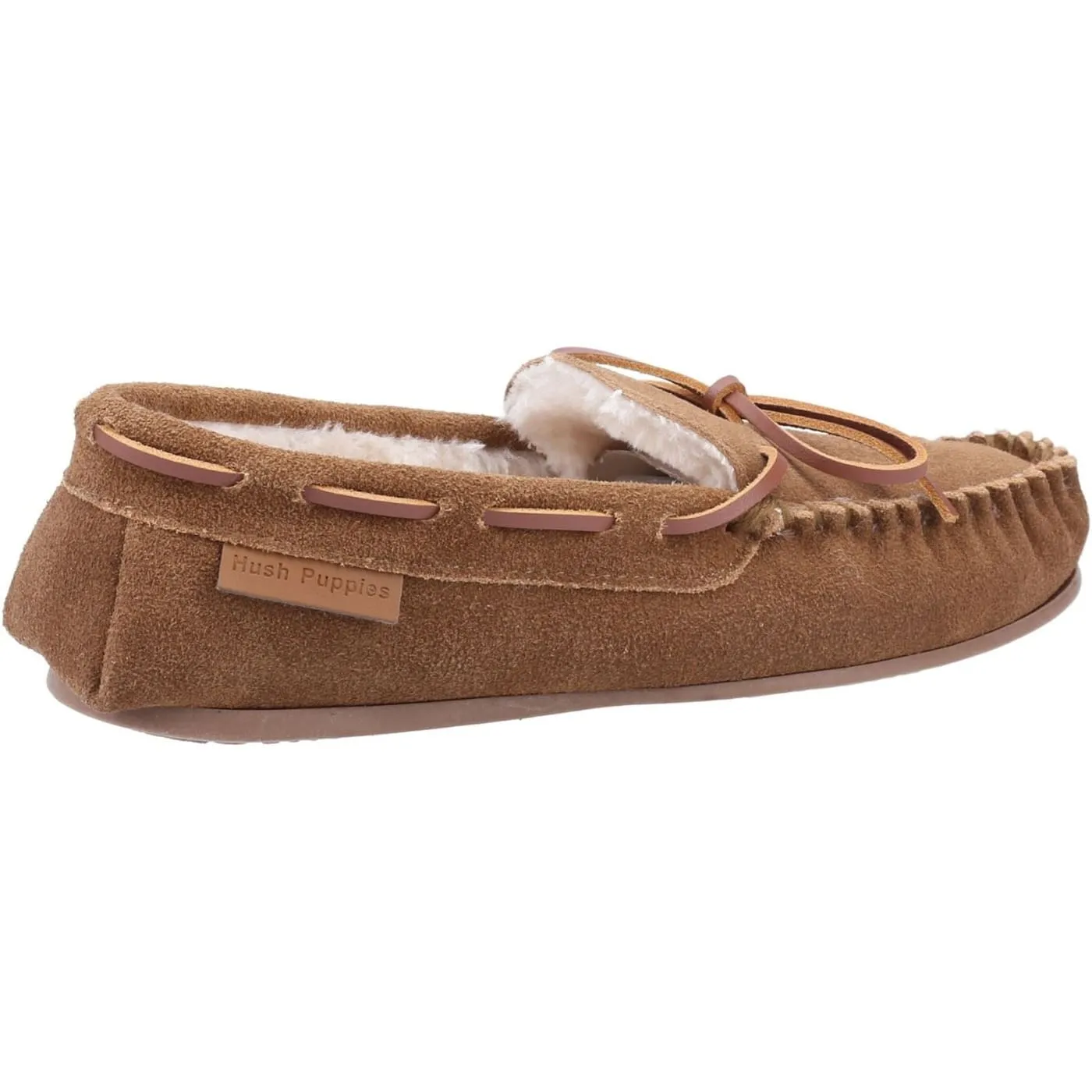 Hush Puppies Allie Tan Ladies Suede Slippers