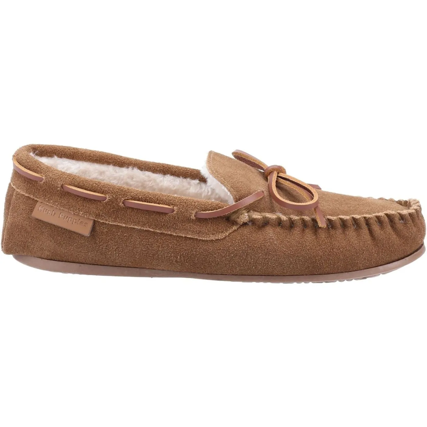 Hush Puppies Allie Tan Ladies Suede Slippers