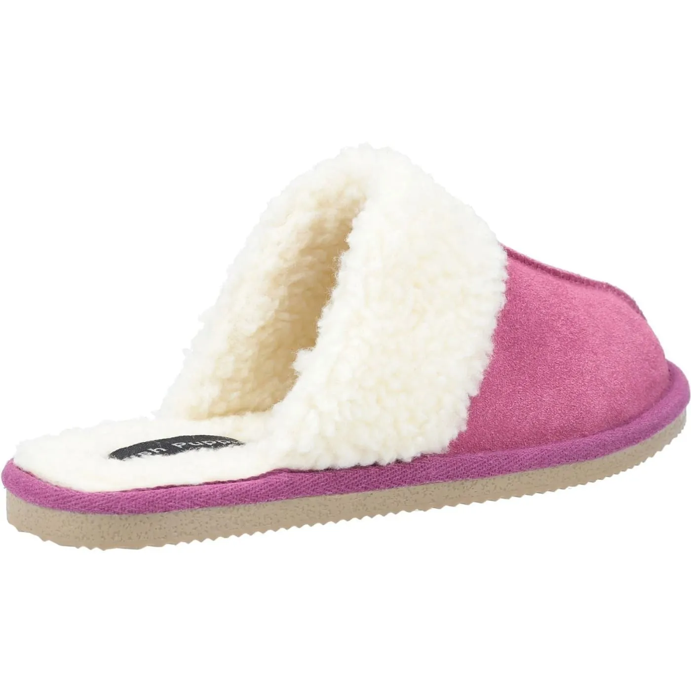 Hush Puppies Arianna Pink Ladies Suede Leather Slippers