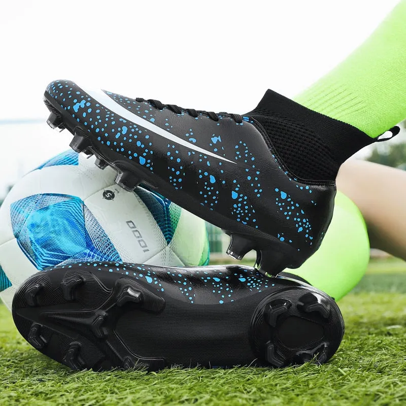 Kids/Youth Two Color High Ankle Cleats for Outdoor and Grass