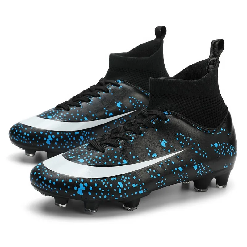Kids/Youth Two Color High Ankle Cleats for Outdoor and Grass