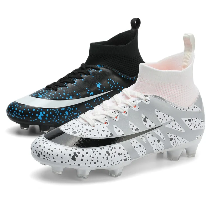 Kids/Youth Two Color High Ankle Cleats for Outdoor and Grass