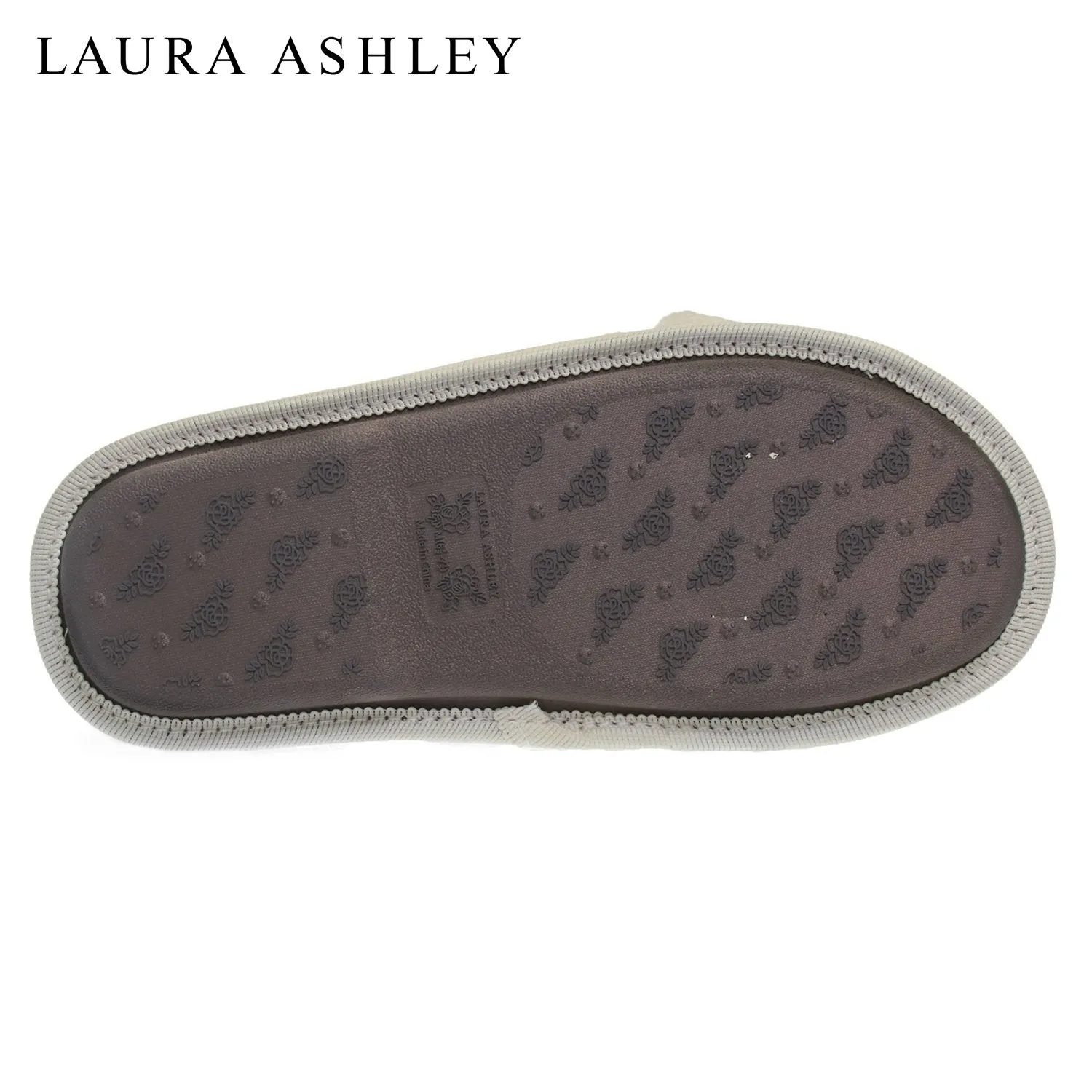 Laura Ashley Womens Ladies Luxury Spa Cross Band Memory Foam Slippers Rye Toast Brown XL