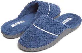 Laura Ashley Women's Spa Slip-On Rugged Scuff Slippers | Non-Slip House Slippers with Cushioned Insole for Ladies