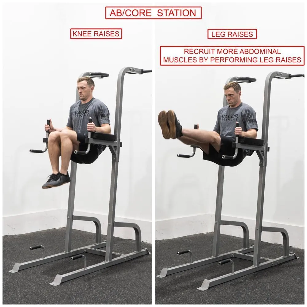 Leg Raise Captain's Chair with Dip and Push Up Station