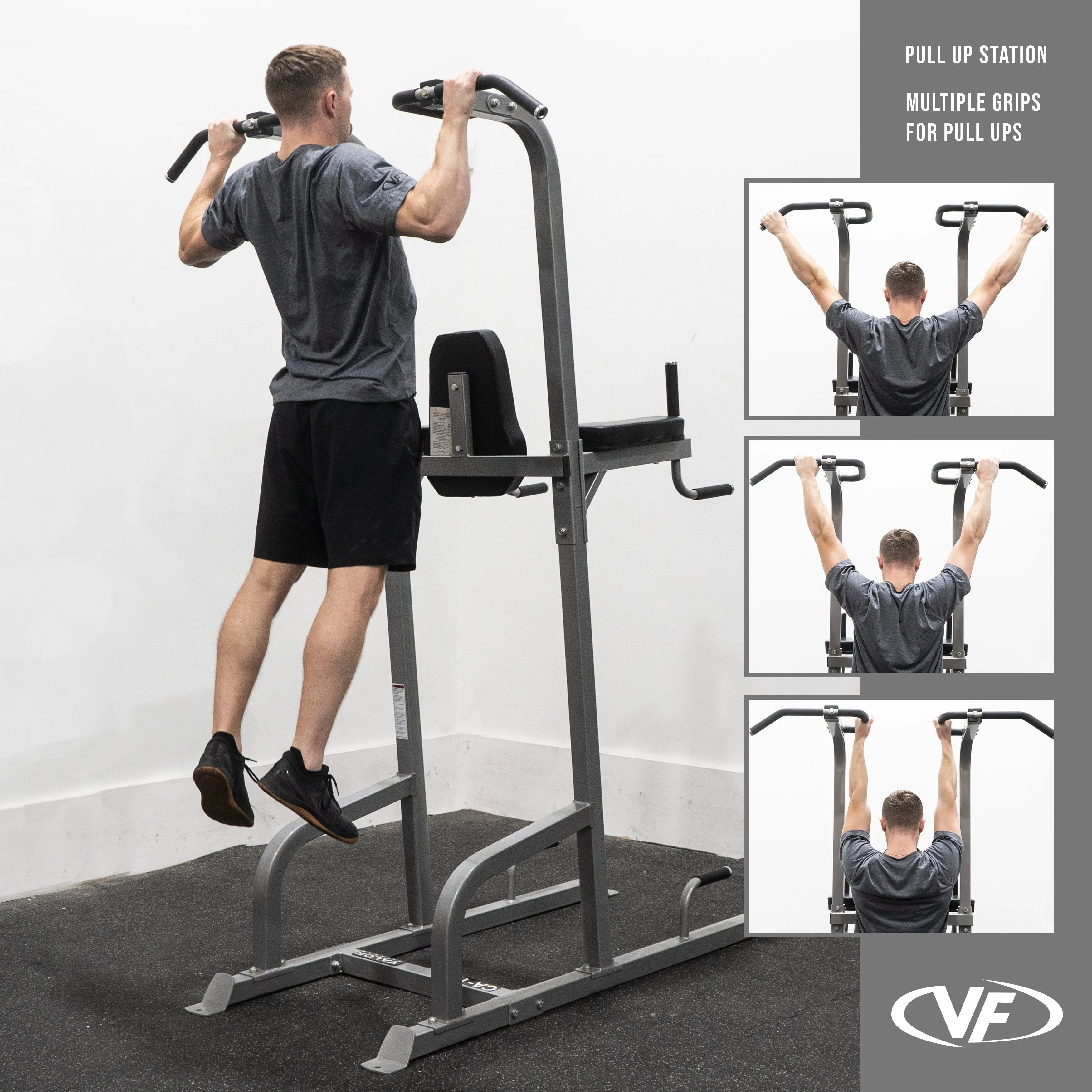 Leg Raise Captain's Chair with Dip and Push Up Station
