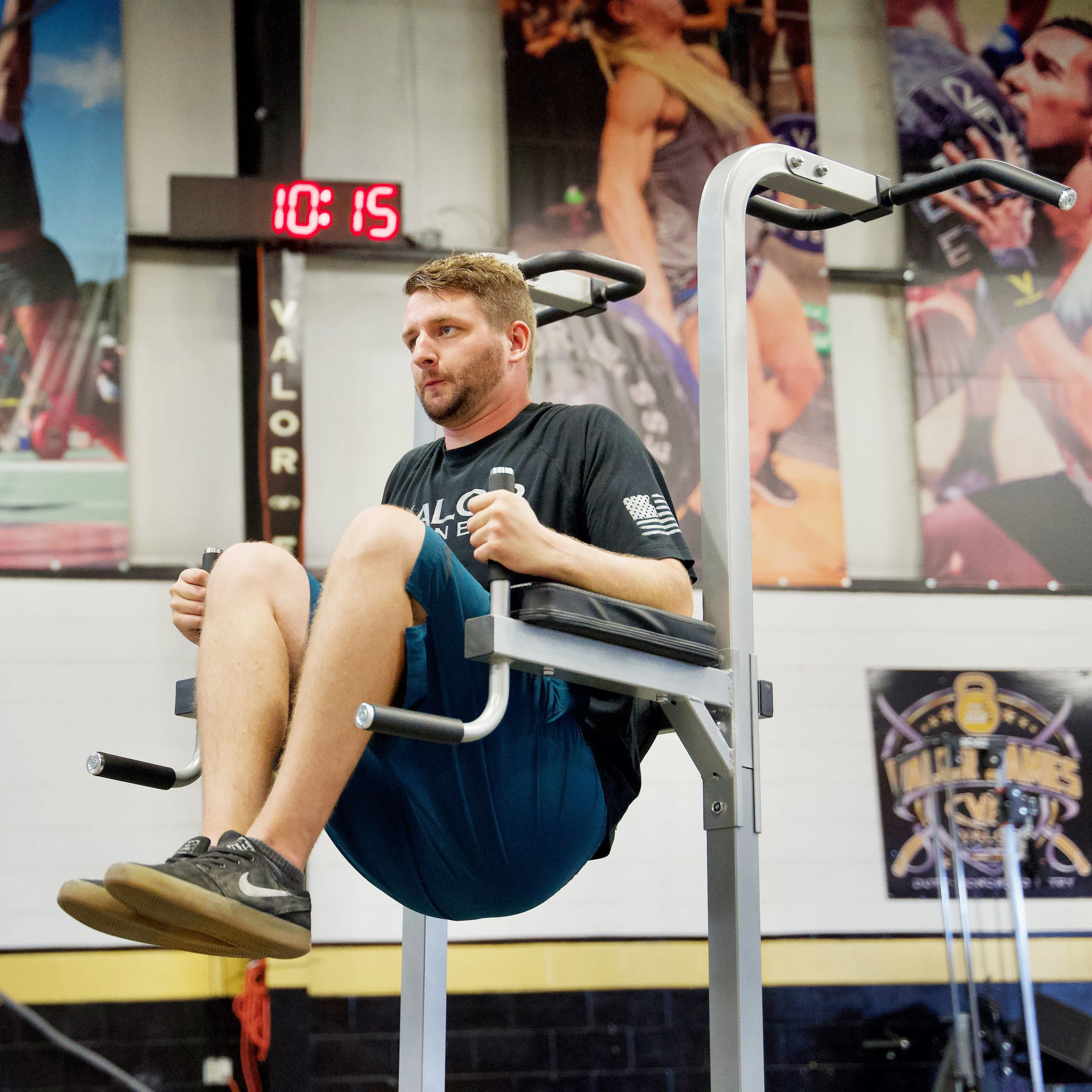Leg Raise Captain's Chair with Dip and Push Up Station