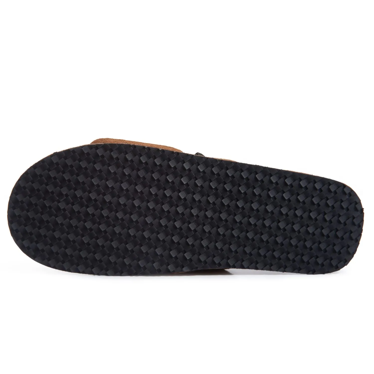 Lucky Brand Mens Microsuede Memory Foam Open Toe Slippers, Cool Adjustable Strap Indoor Outdoor House Sliders for Men