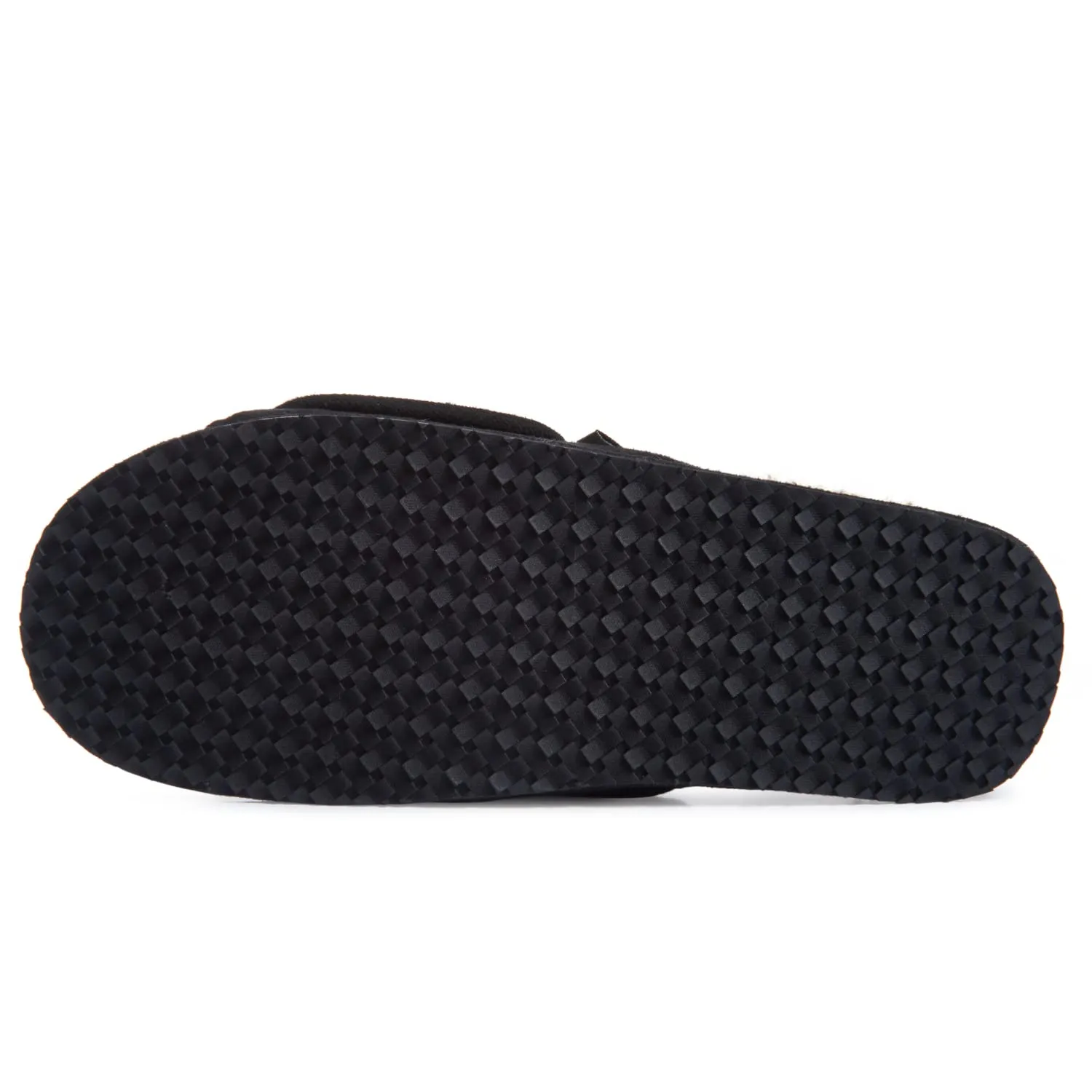 Lucky Brand Mens Microsuede Memory Foam Open Toe Slippers, Cool Adjustable Strap Indoor Outdoor House Sliders for Men