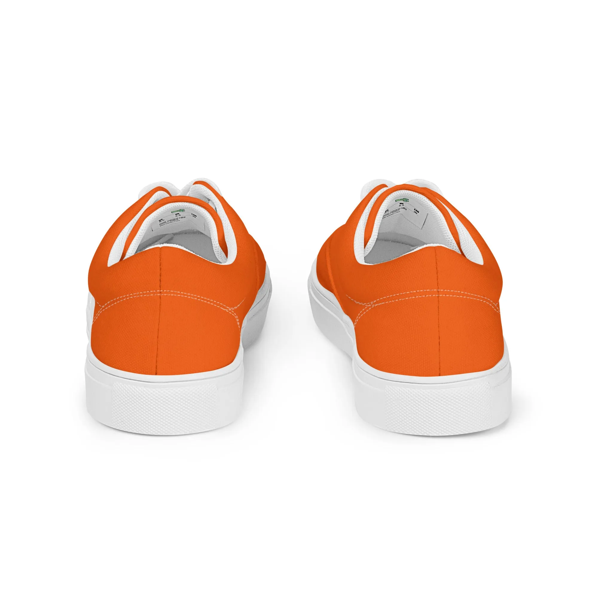 Men’s Orange lace-up canvas shoes