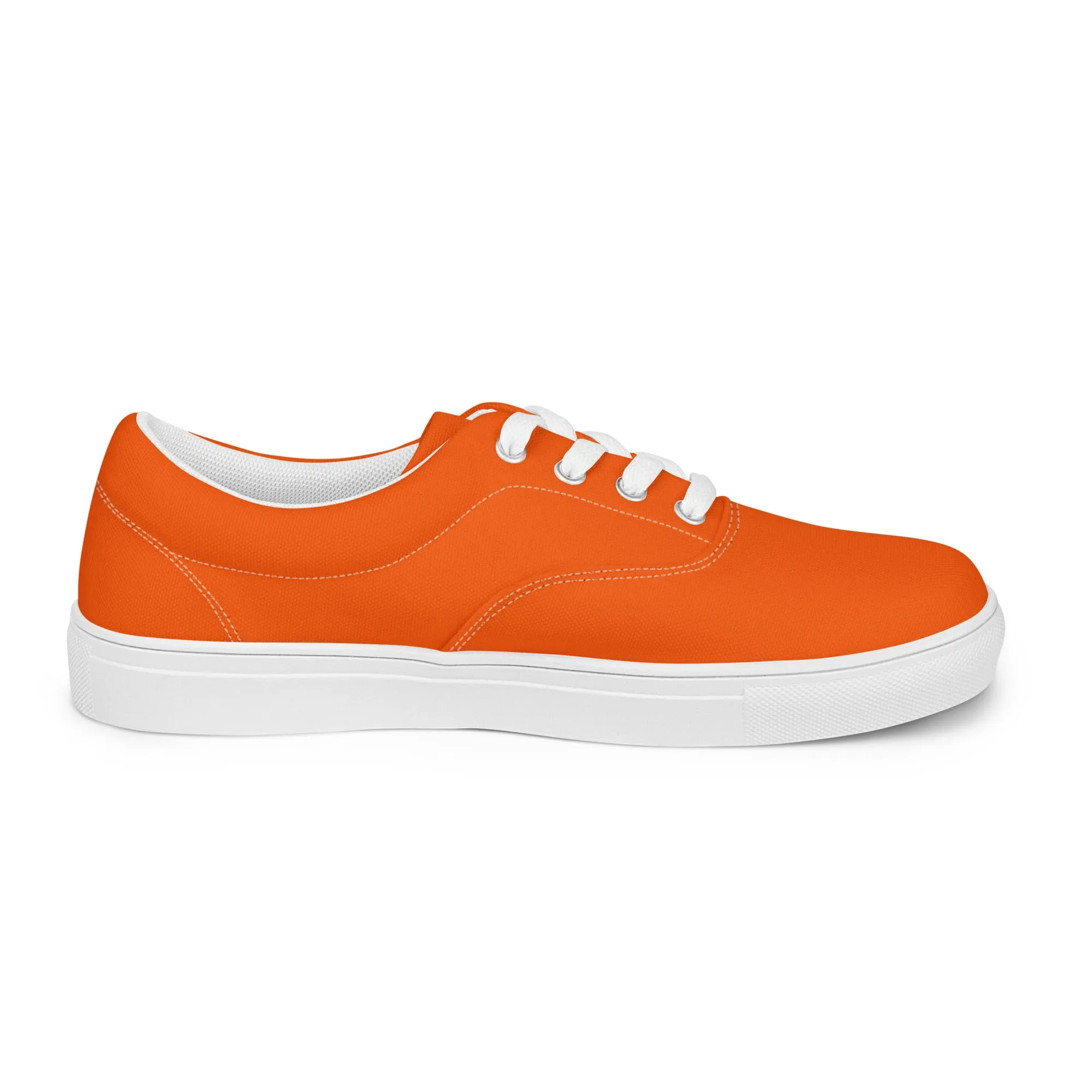 Men’s Orange lace-up canvas shoes