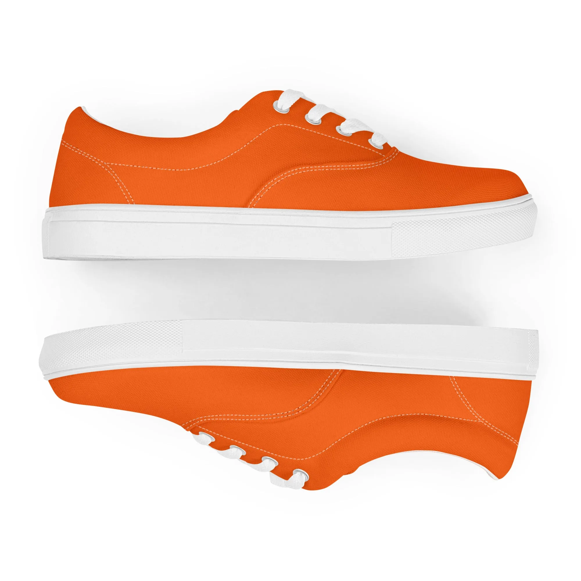 Men’s Orange lace-up canvas shoes