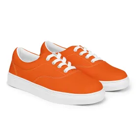 Men’s Orange lace-up canvas shoes