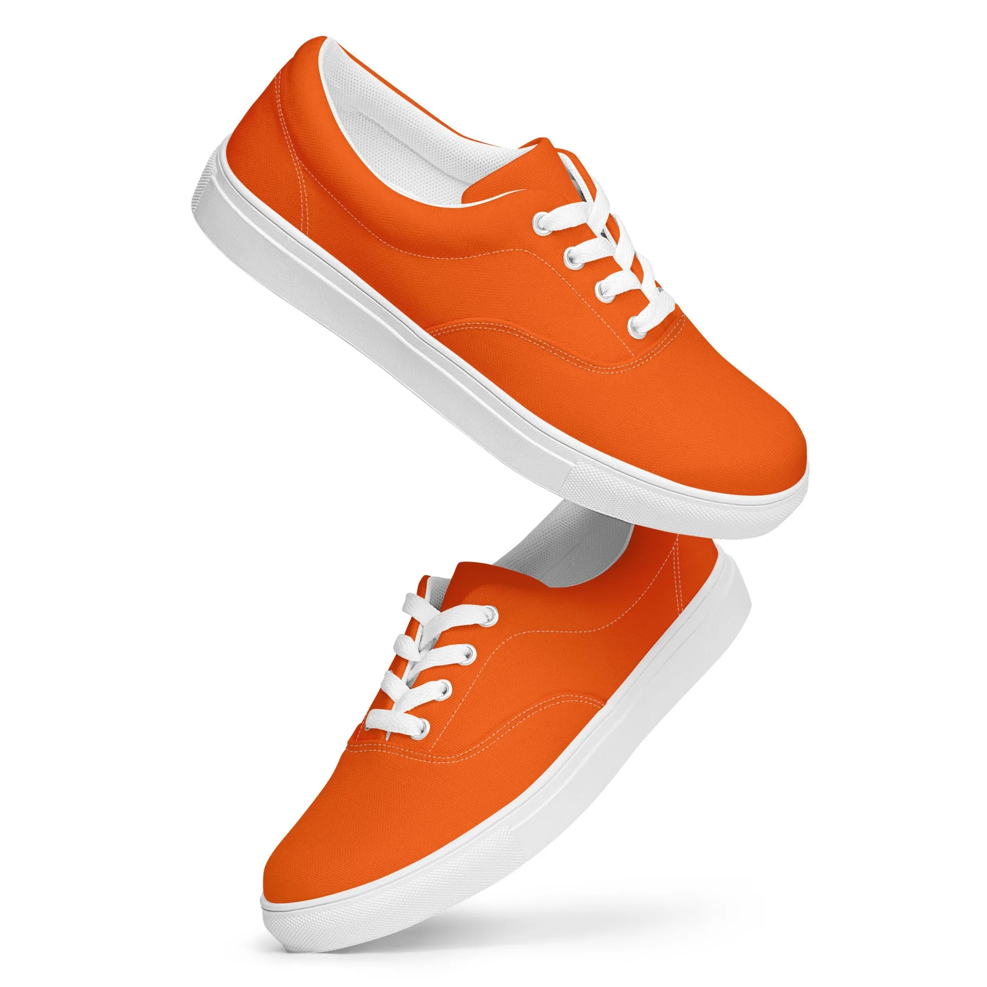 Men’s Orange lace-up canvas shoes
