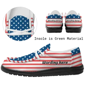 Patrioticustom Customized Patriotic Leisure Shoes, Canvas Walking Sneaker, Oxford Lace-Ups Shoes From Men And Women,2202-C0601