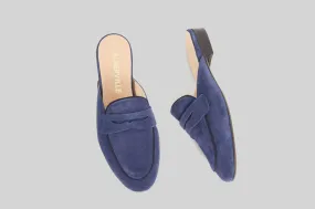 Raisa Blue Suede Slip-in Loafers