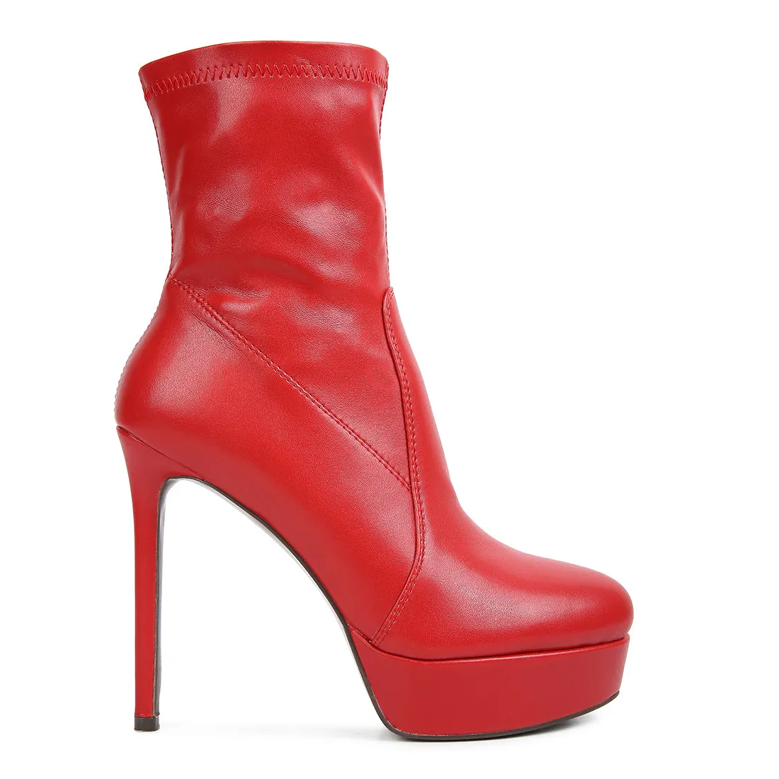 Rossetti Stretch Pu High Heeled Ankle Boot