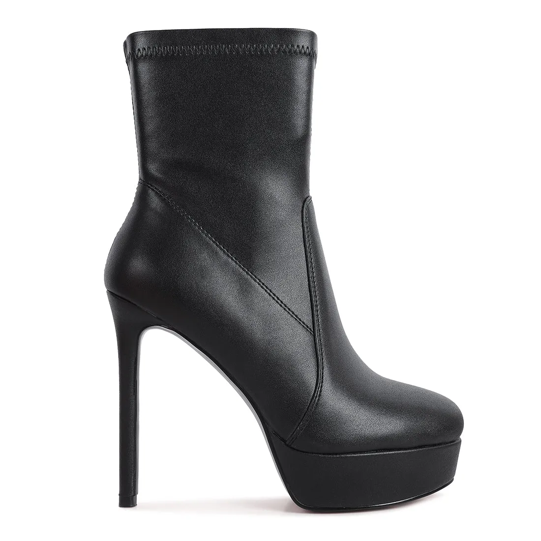 Rossetti Stretch Pu High Heeled Ankle Boot