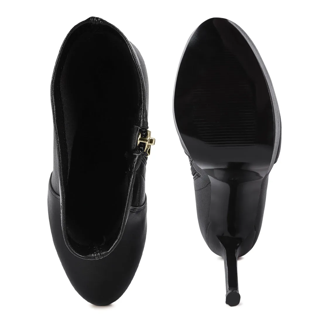 Rossetti Stretch Pu High Heeled Ankle Boot