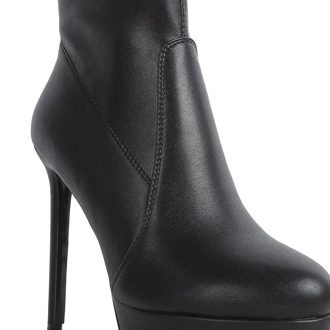 Rossetti Stretch Pu High Heeled Ankle Boot