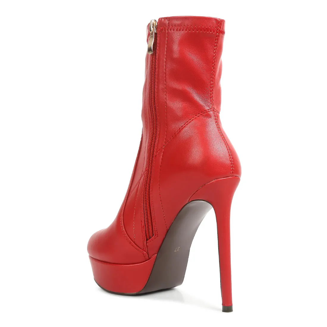 Rossetti Stretch Pu High Heeled Ankle Boot