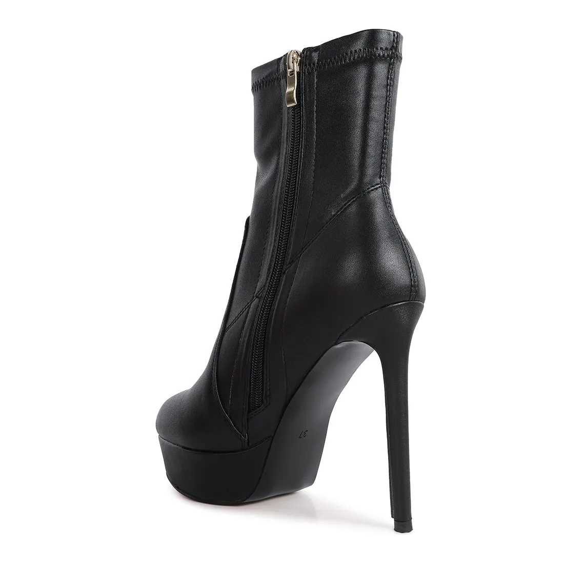 Rossetti Stretch Pu High Heeled Ankle Boot