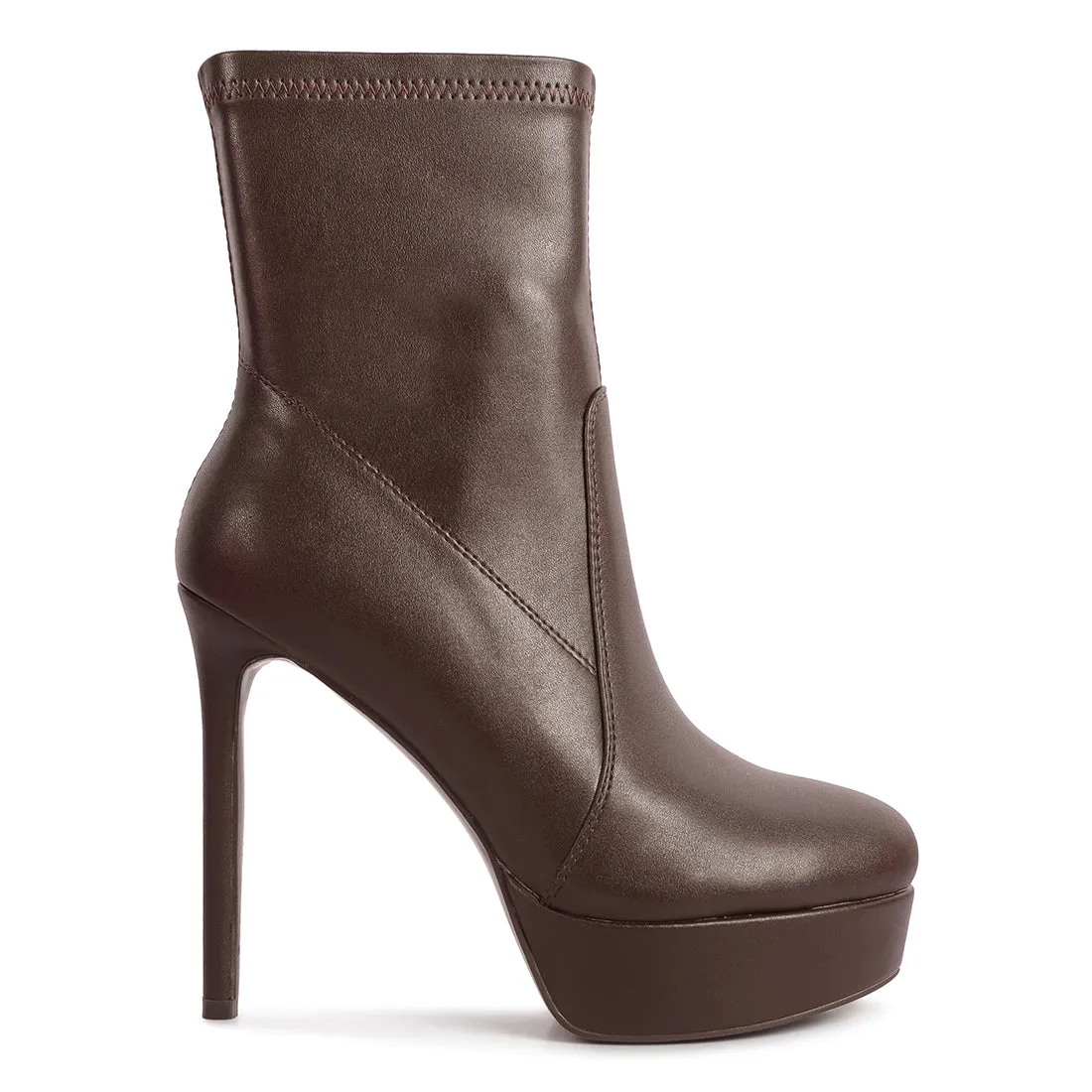 Rossetti Stretch Pu High Heeled Ankle Boot