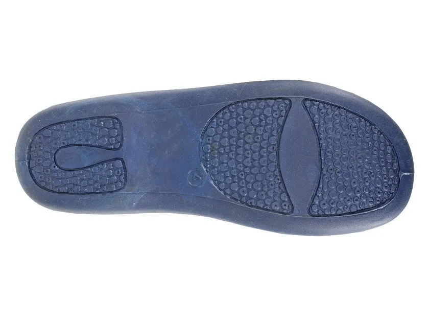 Sleepers Deeta NAVY Full Fur Cuff Memory Foam Slipper LS173C