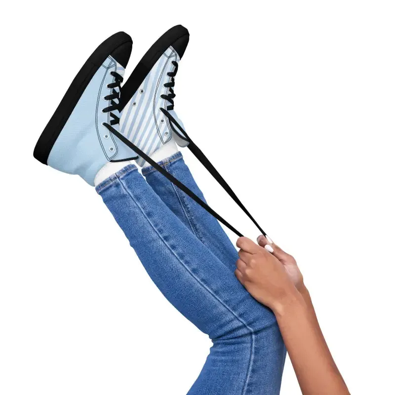 Stripes Refined Womens High Canvas Shoes
