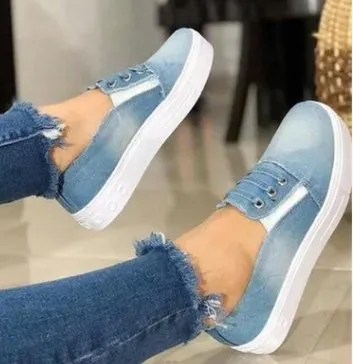 Super beautiful and trendy shoes Denim Canvas shoes Women Size43