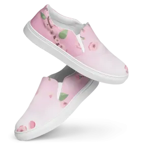 Trendy Pink Florals Canvas Shoes