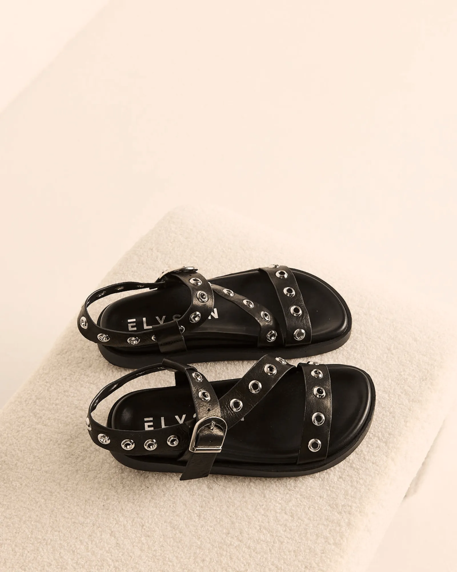 TULUM SANDALS BLACK LEATHER