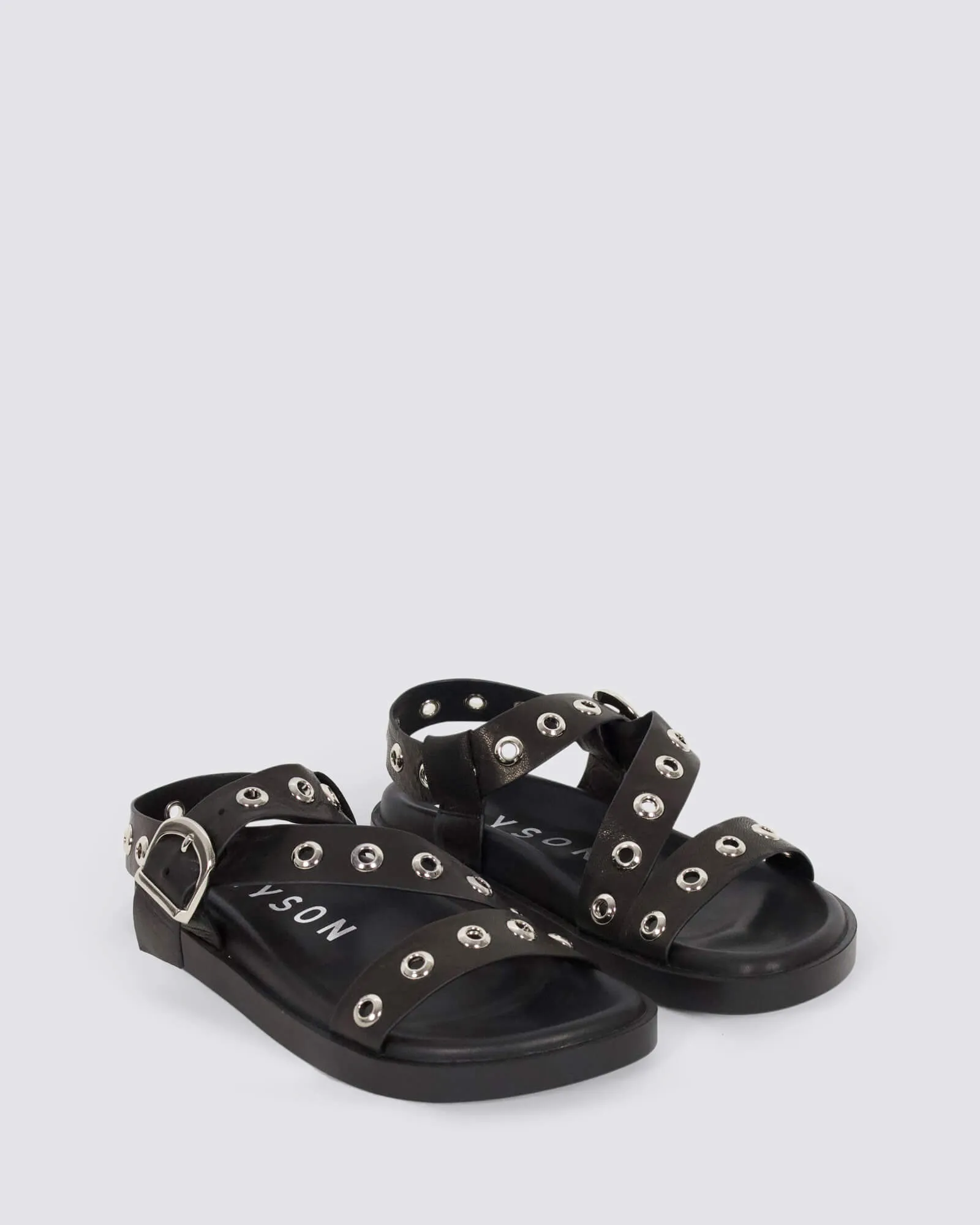 TULUM SANDALS BLACK LEATHER