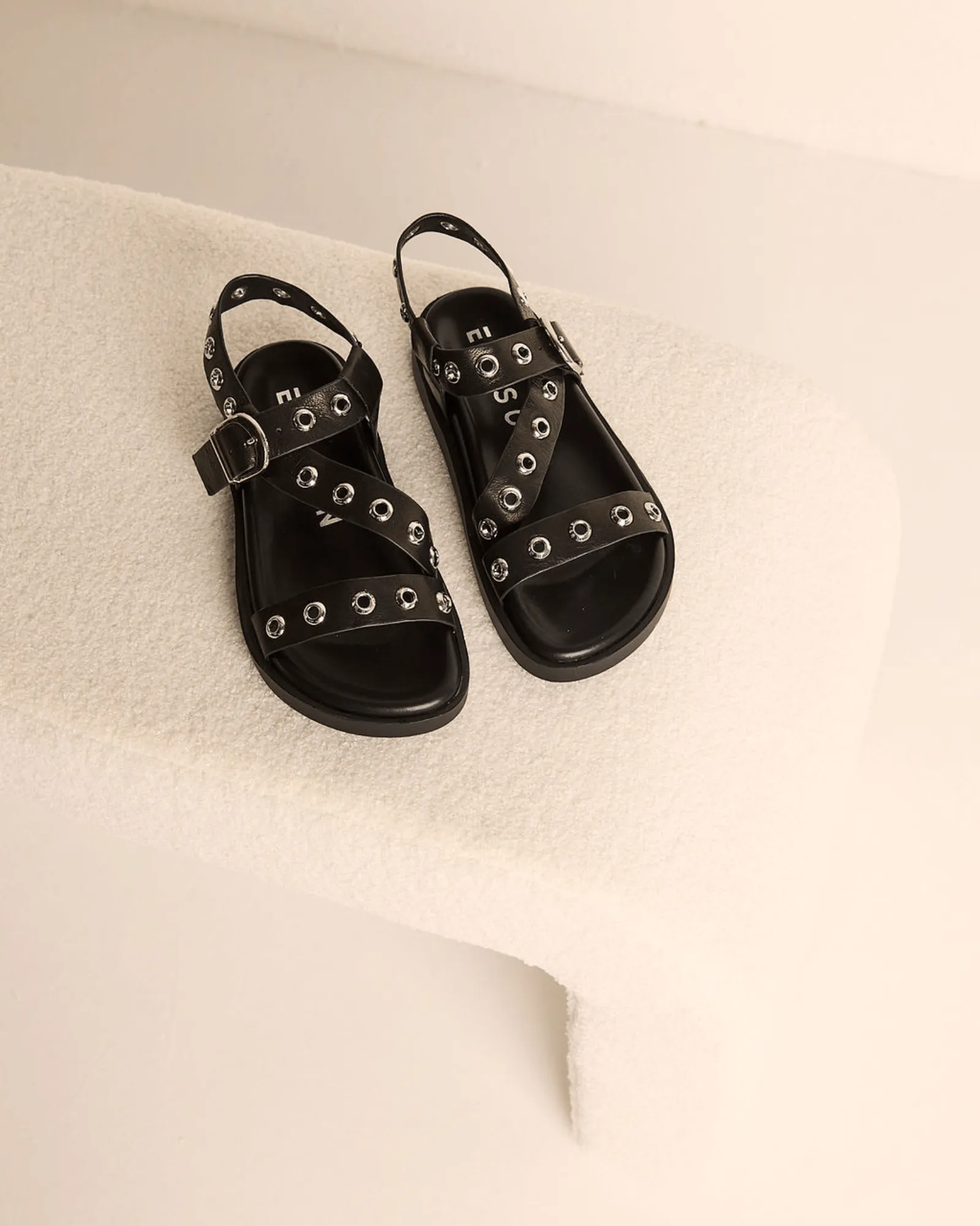 TULUM SANDALS BLACK LEATHER