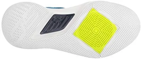 Under Armour Boys' Pre School Curry 5 Basketball Shoe, Moroccan Blue (401)/White, 1