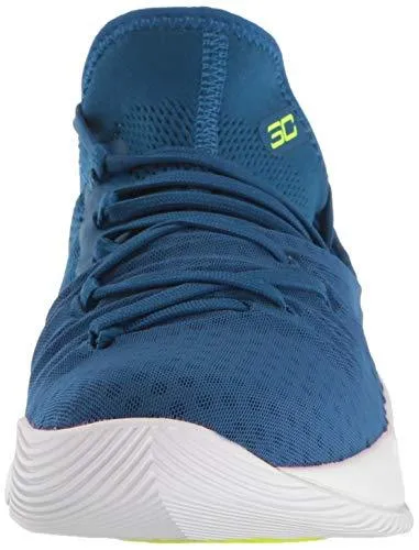 Under Armour Boys' Pre School Curry 5 Basketball Shoe, Moroccan Blue (401)/White, 1