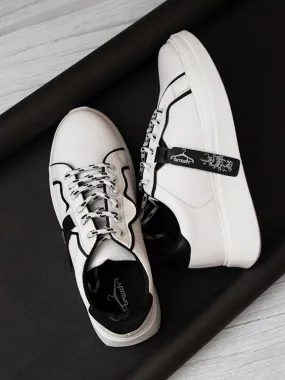 White and Black Live Laugh Love Casual Sneaker