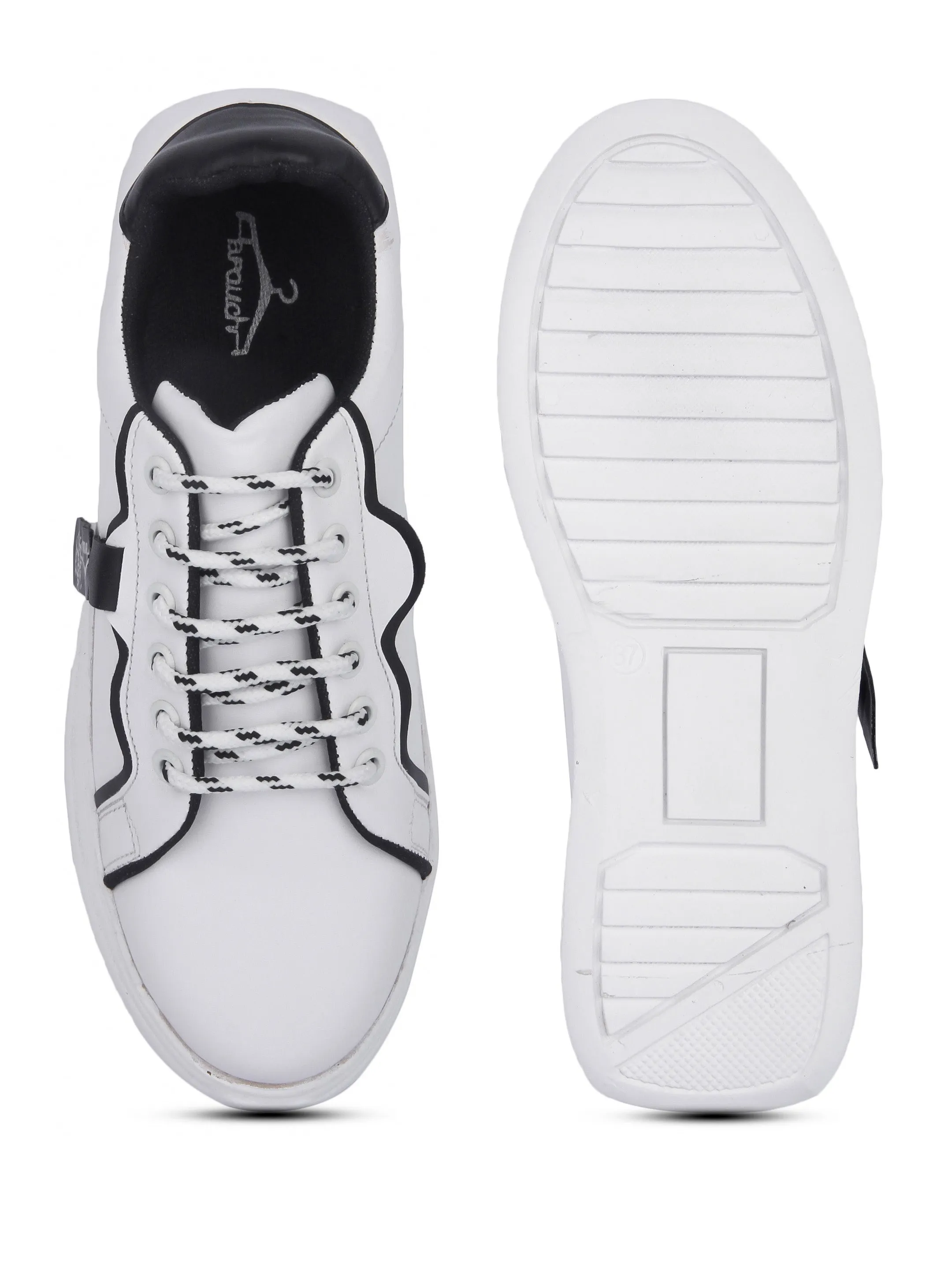 White and Black Live Laugh Love Casual Sneaker