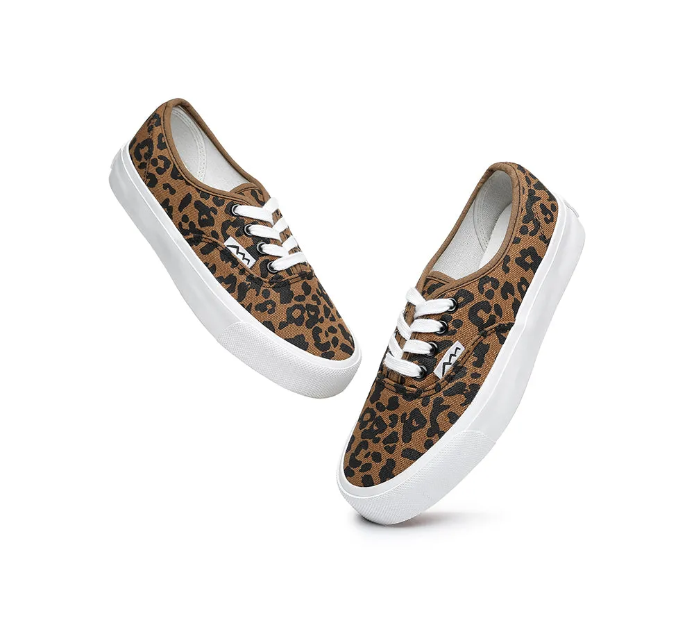 Women Leopard Print Sneakers Canvas Shoes Rana